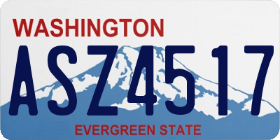 WA license plate ASZ4517