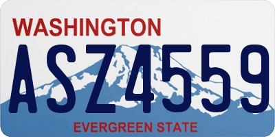 WA license plate ASZ4559