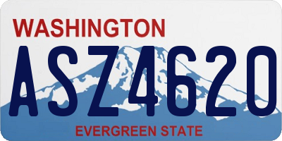 WA license plate ASZ4620