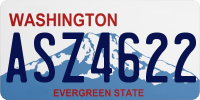 WA license plate ASZ4622