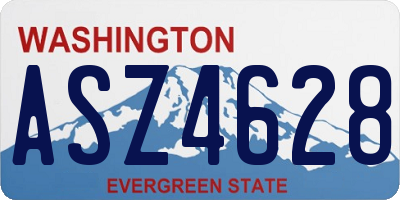 WA license plate ASZ4628