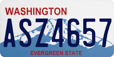 WA license plate ASZ4657