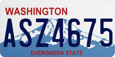 WA license plate ASZ4675