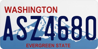 WA license plate ASZ4680