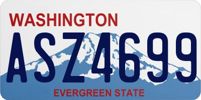 WA license plate ASZ4699