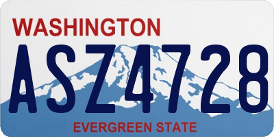 WA license plate ASZ4728