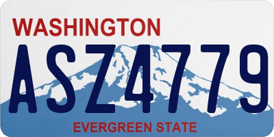 WA license plate ASZ4779