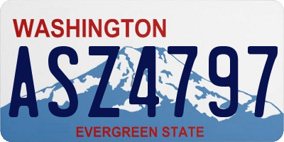 WA license plate ASZ4797