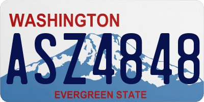 WA license plate ASZ4848