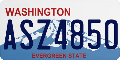 WA license plate ASZ4850