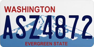 WA license plate ASZ4872