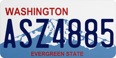 WA license plate ASZ4885
