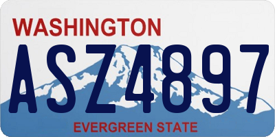 WA license plate ASZ4897