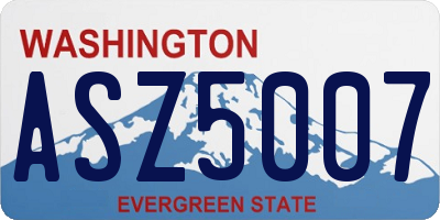 WA license plate ASZ5007
