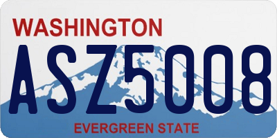WA license plate ASZ5008