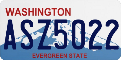 WA license plate ASZ5022