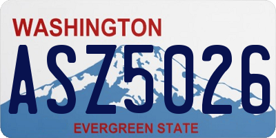 WA license plate ASZ5026