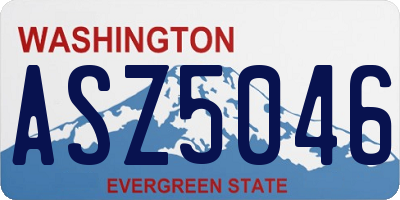 WA license plate ASZ5046