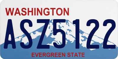 WA license plate ASZ5122