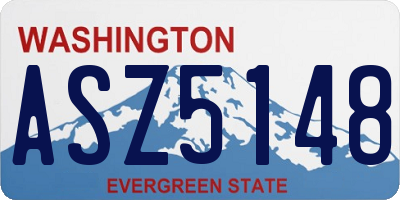 WA license plate ASZ5148
