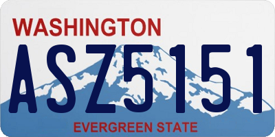 WA license plate ASZ5151