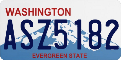 WA license plate ASZ5182