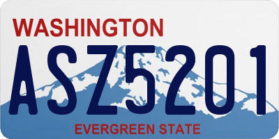 WA license plate ASZ5201