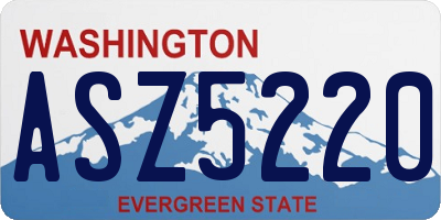 WA license plate ASZ5220