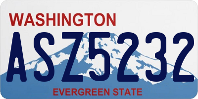 WA license plate ASZ5232