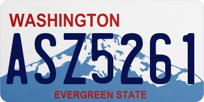 WA license plate ASZ5261