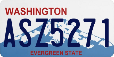 WA license plate ASZ5271