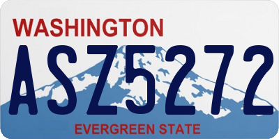 WA license plate ASZ5272