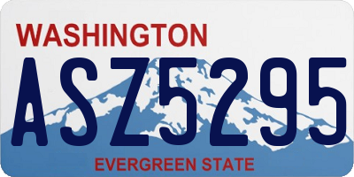 WA license plate ASZ5295