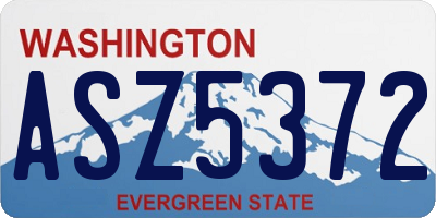 WA license plate ASZ5372