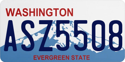 WA license plate ASZ5508