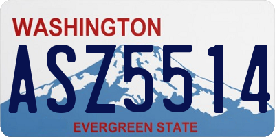 WA license plate ASZ5514