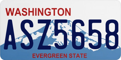 WA license plate ASZ5658