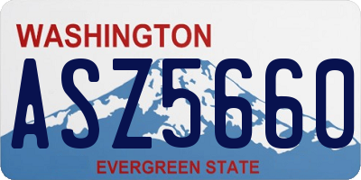 WA license plate ASZ5660