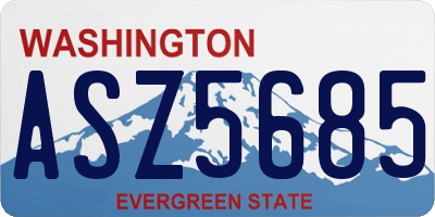 WA license plate ASZ5685