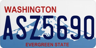 WA license plate ASZ5690