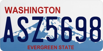 WA license plate ASZ5698