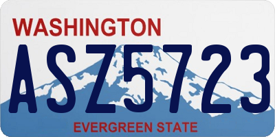 WA license plate ASZ5723