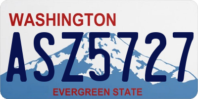 WA license plate ASZ5727