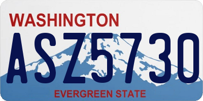 WA license plate ASZ5730