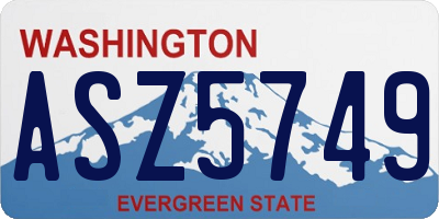 WA license plate ASZ5749