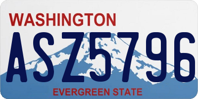 WA license plate ASZ5796