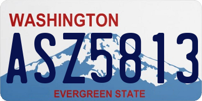 WA license plate ASZ5813