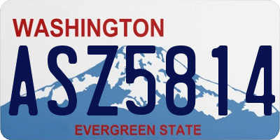 WA license plate ASZ5814