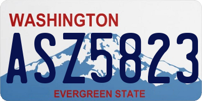WA license plate ASZ5823