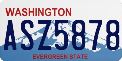 WA license plate ASZ5878